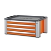 Beta Portable Tool Chest, 4 Drawer, Orange 039000101